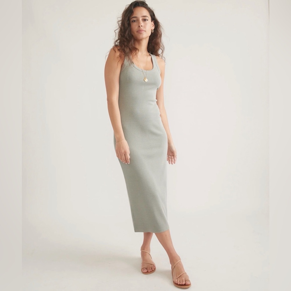 Marine Layer Lexi Rib Sun-In Dress - Faded Olive - size XS - Picture 5 of 8